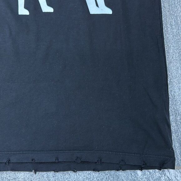 NWOT Recycled Karma “LONE” Howling Wolf Graphic Tee in Black Short Cuff Sleeve S - Picture 7 of 15